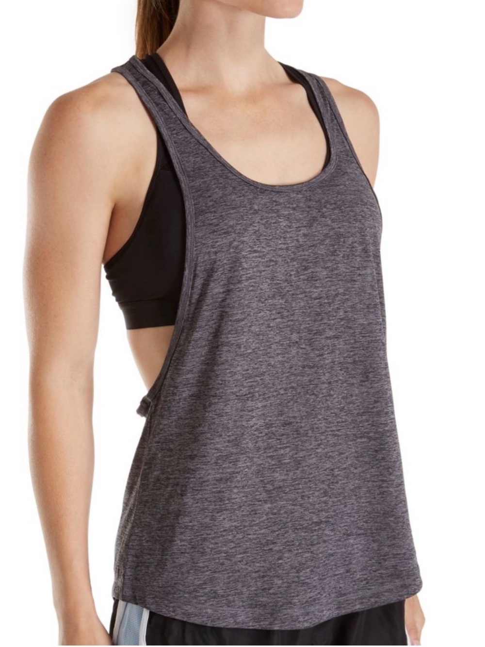 Soffe Dark Gray Racerback Tank Top